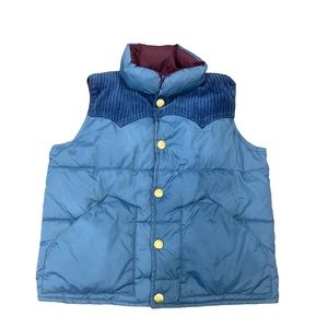 Maison me blue puffer corduroy vest
